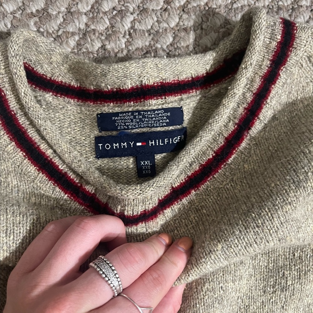 Mens tommy holdover wool sweater